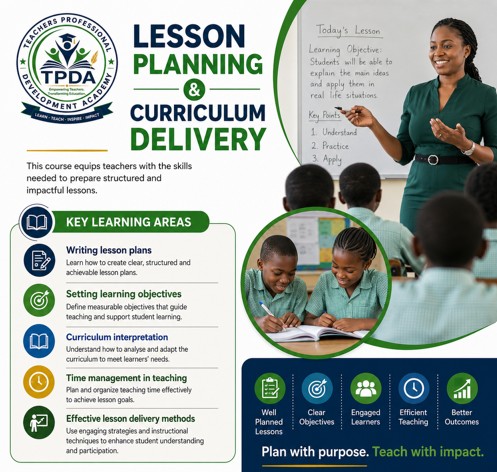 lesson planning and curriculum delivery